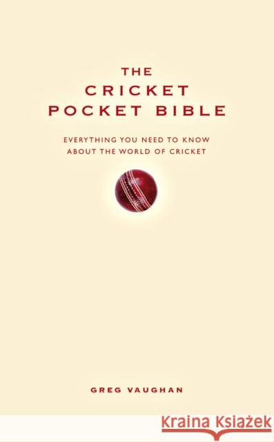 The Cricket Pocket Bible Greg Vaughan 9781907087141