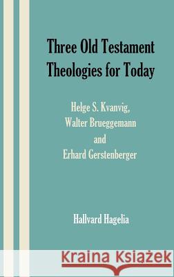 Three Old Testament Theologies for Today: Helge S. Kvanvig, Walter Brueggemann and Erhard Gerstenberger Hagelia, Hallvard 9781907534027