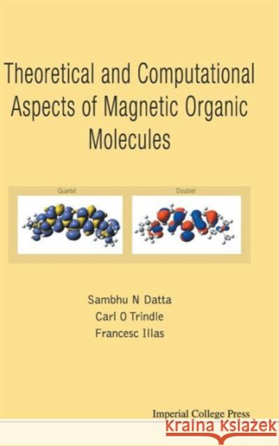 Theoretical And Computational Aspects Of Magnetic Organic Molecules Sambhu N. Datta Carl O. Trindle 9781908977212 