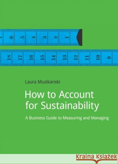 How to Account for Sustainability: A Simple Guide to Measuring and Managing Musikanski, Laura 9781909293274 Do Sustainability