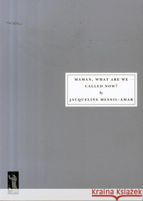 Maman, What are We Called Now? Jacqueline Mesnil-Amar 9781910263051