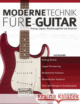 Moderne Technik für E-Gitarre Joseph Alexander 9781910403600 WWW.Fundamental-Changes.com