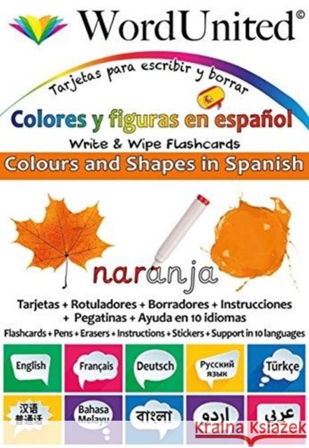 Colours and Shapes in Spanish: Write & Wipe Flashcards    9781911333142 WordUnited