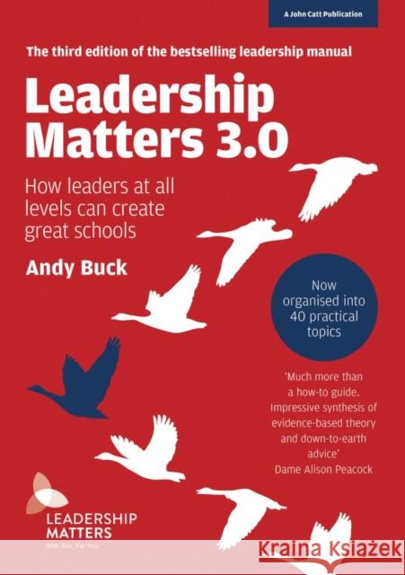 Leadership Matters 3.0: How Leaders At All Levels Can Create Great Schools Andy Buck 9781911382881