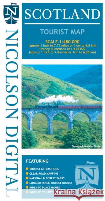 Nicolson Scotland Tourist Map Revised Edition Nicolson Digital Ltd   9781912046614 Nicolson Maps