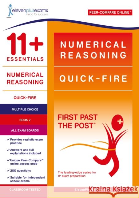 11+ Essentials Numerical Reasoning: Quick-Fire Book 2 - Multiple Choice  9781912364336 Eleven Plus Exams
