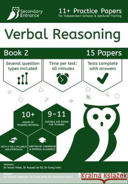 11+ Practice Papers For Independent Schools & Aptitude Training Verbal Reasoning Book 2 Suraj Joshi 9781912370788