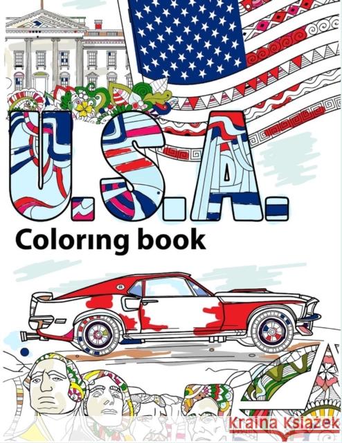 USA Coloring Book: Adult Colouring Fun, Stress Relief Relaxation and Escape Aryla Publishing 9781912675029 Aryla Publishing