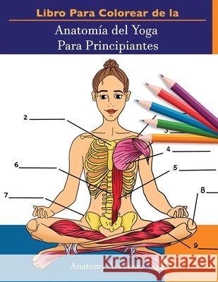 Libro Para Colorear de la Anatomía del Yoga Para Principiantes: 50+ Ejercicios de Colores con Posturas de Yoga Para Principiantes El Regalo Perfecto Para Instructores de Yoga, Maestros y Aficionados Anatomy Academy 9781914207273 Muze Publishing