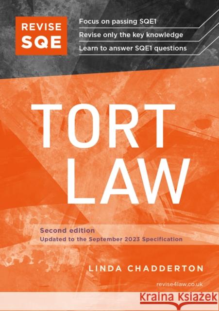 Revise SQE Tort Law: SQE1 Revision Guide 2nd ed Linda Chadderton 9781914213830 Fink Publishing Ltd