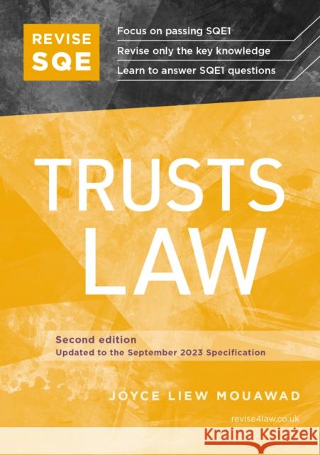 Revise SQE Trusts Law: SQE1 Revision Guide 2nd ed Joyce Liew Mouawad 9781914213861 Fink Publishing Ltd