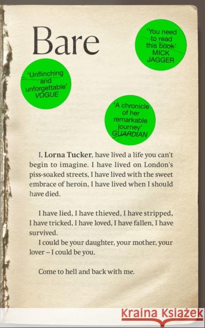 BARE: 'You have to read this book' MICK JAGGER Lorna Tucker 9781914240737 Octopus Publishing Group