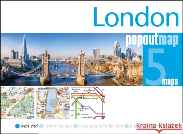 London PopOut Map - pocket size pop up map of London  9781914515484 Heartwood Publishing