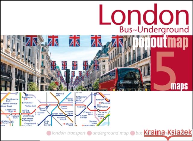 London Bus and Underground PopOut Map  9781914515491 Heartwood Publishing