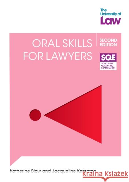 SQE2 Oral Skills for Lawyers 2e Katherine Blow 9781915698650
