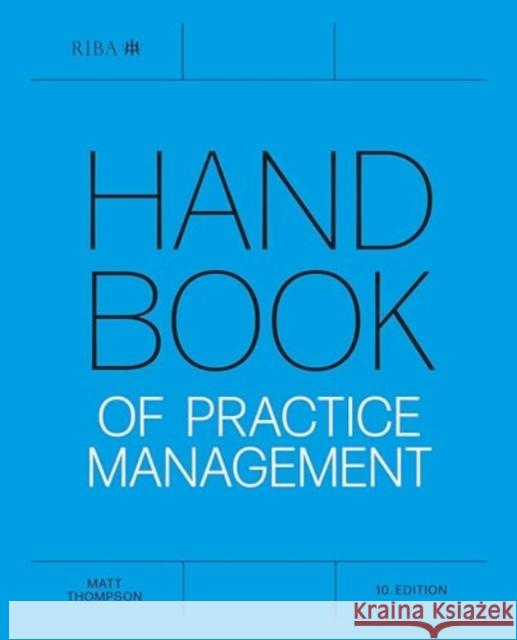 Handbook of Practice Management 2024 Matt Thompson 9781915722294