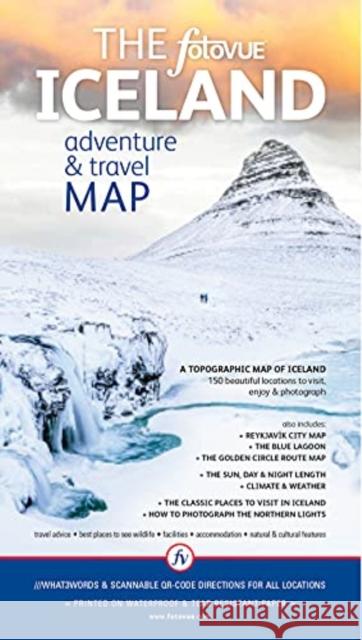 The fotoVUE Iceland Adventure and Travel Map James Rushforth 9781916014572 FotoVue Limited