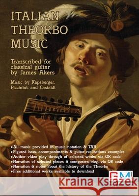 Italian Theorbo Music James Akers Ged Brockie 9781916302402 Guitar & Music Online Learning Ltd.