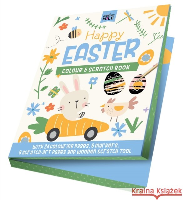 Happy Easter Colour & Scratch Book Creative Mile 9781923286337