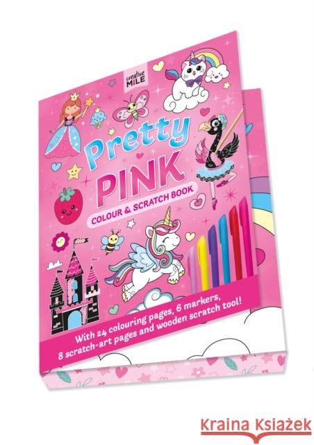 Pretty in Pink Colour and Scratch Book Creative Mile 9781923286641 Five Mile Press Pty Ltd