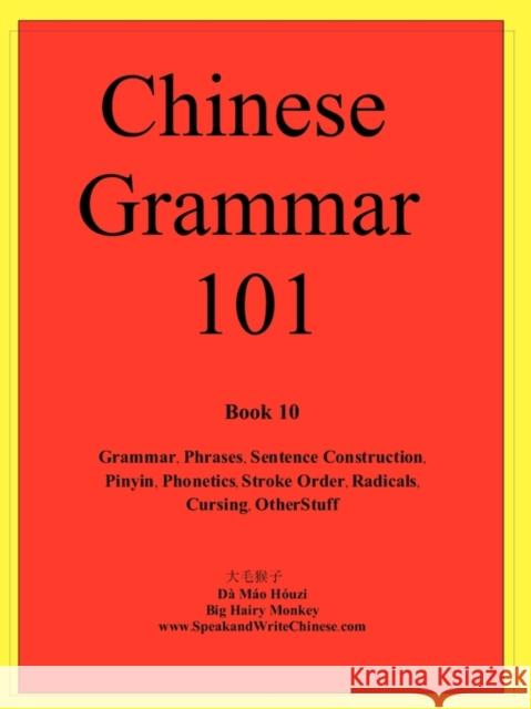 Chinese Grammar 101 M. O. H. Uzi D 9781926564203 Monkey Monk Publications