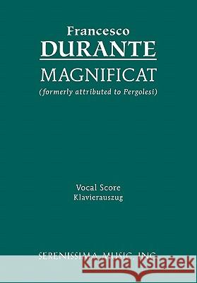 Magnificat: Vocal score Professor of Literature Francesco Durante (University of Suor Orsola Benincasa), Clayton Westermann 9781932419511