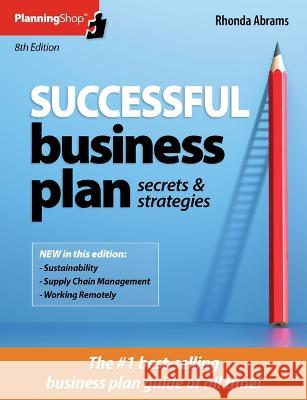 Successful Business Plan: Secrets & Strategies Rhonda Abrams 9781933895932 Planning Shop