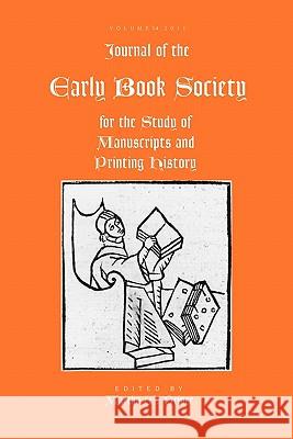 Jnl Early Book Soc Vol 14 Martha Driver 9781935625063 Pace University Press