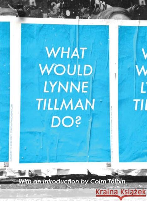 What Would Lynne Tillman Do? Lynne Tillman Colm Toibin 9781935869214 Red Lemonade