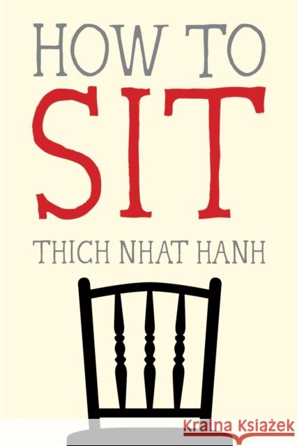 How to Sit Thich Nhat Hanh 9781937006587 Parallax Press