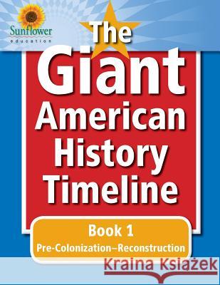 The Giant American History Timeline: Book 1: Pre-Colonization-Reconstruction Sunflower Education 9781937166212
