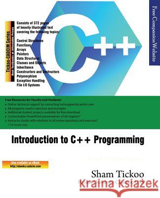 Introduction to C++ Programming Prof Sham Tickoo Purdu 9781942689287 Cadcim Technologies