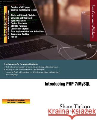 Introducing PHP 7/MySQL Prof Sham Tickoo Purdu 9781942689713 Cadcim Technologies