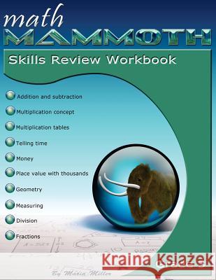 Math Mammoth Grade 3 Skills Review Workbook Maria Miller 9781942715313