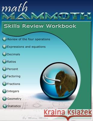 Math Mammoth Grade 6 Skills Review Workbook Maria Miller 9781942715603