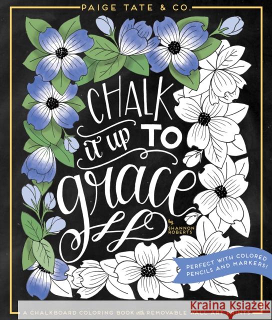 Chalk It Up to Grace: A Chalkboard Coloring Book of Removable Wall Art Prints, Perfect with Colored Pencils and Markers Roberts, Shannon 9781944515287 Paige Tate Select