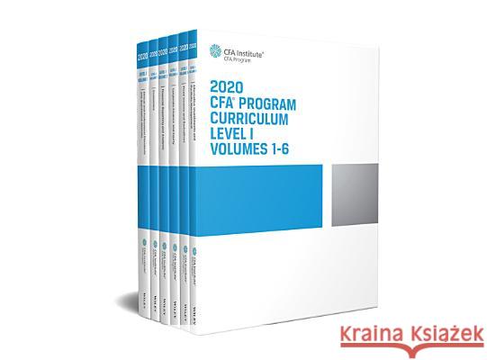 Cfa Program Curriculum 2020 Level I Volumes 1-6 Box Set Cfa Institute 9781946442949 Wiley