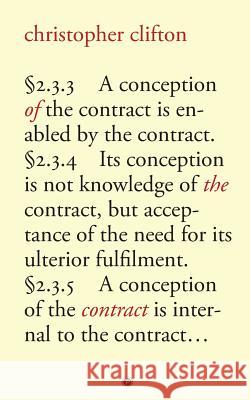 Of the Contract Christopher Clifton 9781947447042