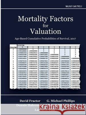 Mortality Factors for Valuation: Age-based Cumulative Probabilities of Survival, 2017 David Fractor Dennis Halcoussis Edward T. Garcia 9781947572454 Walnut Oak Press