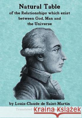 Natural Table: Natural Table of Correspondences Which Exist Between God, Man and the Universe Piers a. Vaughan Louis-Claude De Saint-Martin 9781947907041