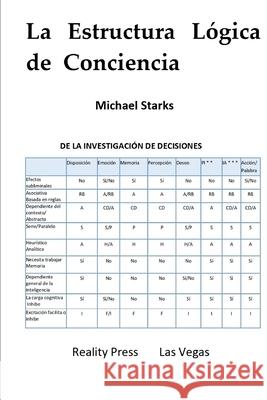 La Estructura Lógica de Conciencia Starks, Michael 9781951440152 Reality Press