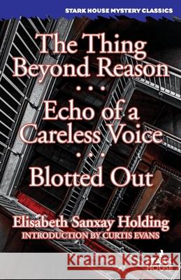 The Thing Beyond Reason / Echo of a Careless Voice / Blotted Out Elisabeth Sanxay Holding Curtis Evans 9781951473297 Stark House Press