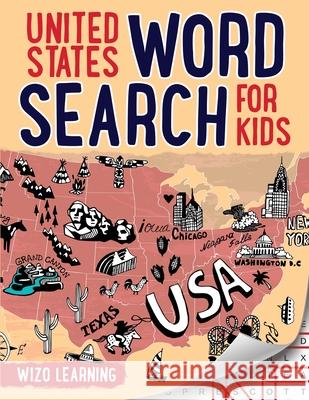 United States Word Search For Kids Wizo Learning 9781951806392 Spotlight Media