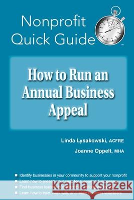 How to Run an Annual Business Appeal Linda Lysakowski Joanne Oppelt 9781951978150 Joanne Oppelt Consulting, LLC