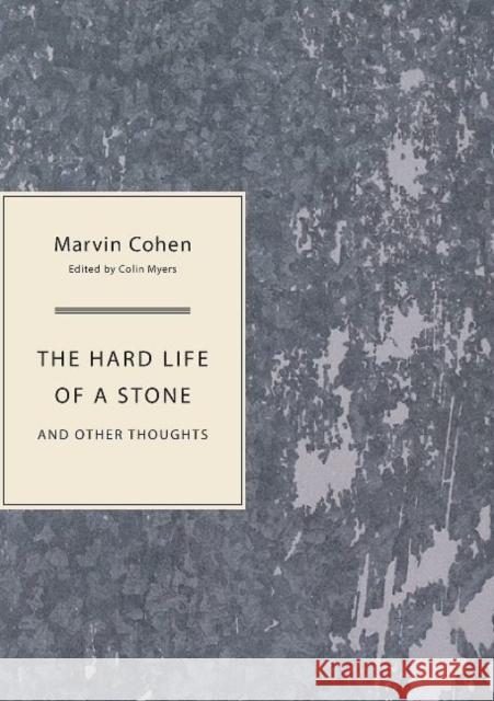 The Hard Life of a Stone Marvin Cohen 9781952386107 Sagging Meniscus Press