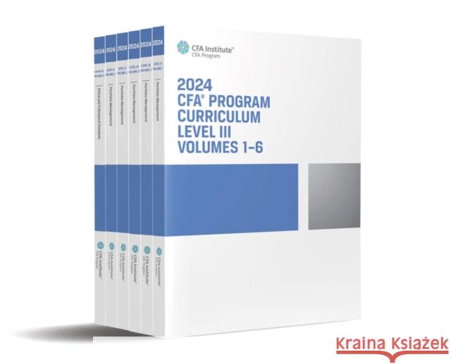 2024 CFA Program Curriculum Level III Box Set  CFA Institute 9781953337696 CFA Institute