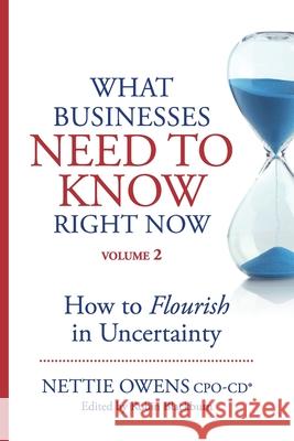 What Businesses Need to Know Right Now Volume 2 Cpo-Cd(r) Nettie Owens Robin Blackburn 9781955119351 Sappari Solutions, LLC