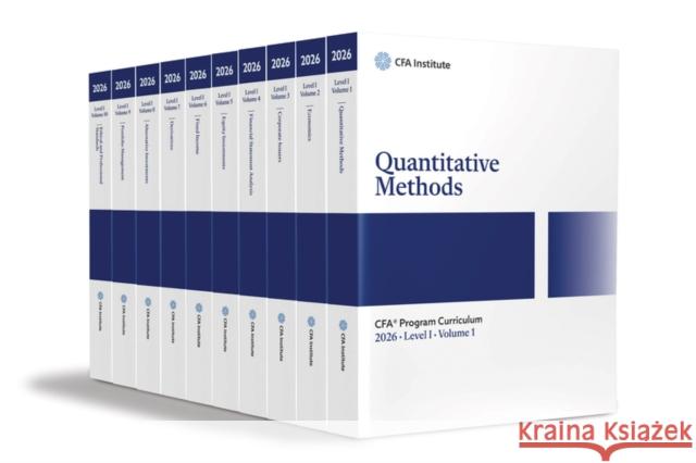 2026 Cfa Curriculum Level I Box Set Cfa Institute 9781961409934 Wiley