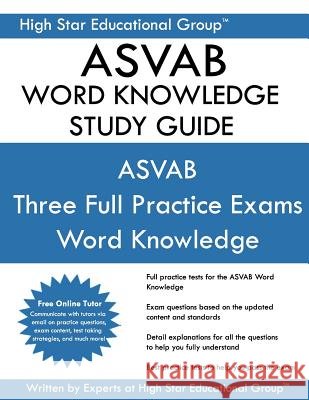ASVAB Word Knowledge Study Guide: ASVAB Study Guide High Star Educationa 9781974294299