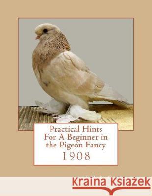 Practical Hints For A Beginner in the Pigeon Fancy Chapman, Roger 9781974590223